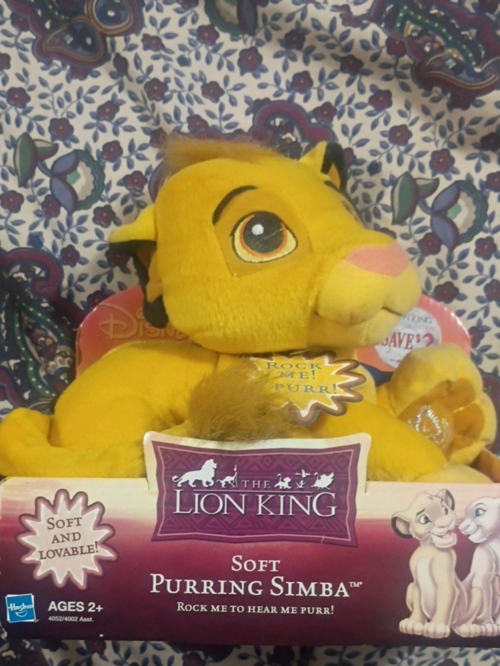 Disney Yellow Simba Soft Purring Plush